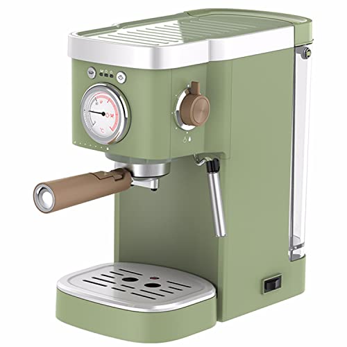 WSYKC Cafetera Express Manual Power Espresso 20 bar. 1050W, Presión 20 Bares, Depósito de 1,2L, Brazo Doble Salida, Vaporizador, Superficie Calientatazas