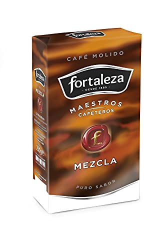 Café Fortaleza - Café Molido Mezcla, Puro Sabor, Compatible con Cafeteras Italianas, de Filtro y de Émbolo, Pack 250g x 4 estuches - Total 1kg
