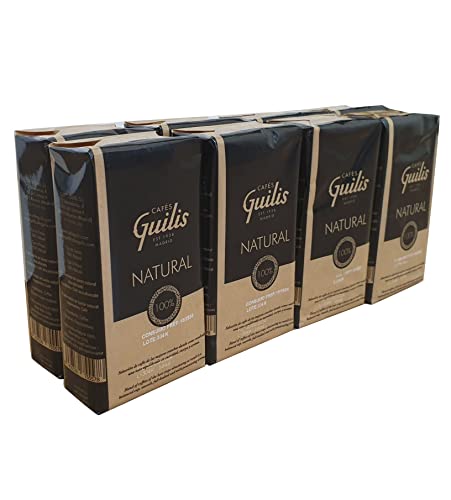 CAFES GUILIS DESDE 1928 AMANTES DEL CAFE Café Molido Natural 100% Arábica - 8 uds de 250 gr c.u. - Pack 2 kg