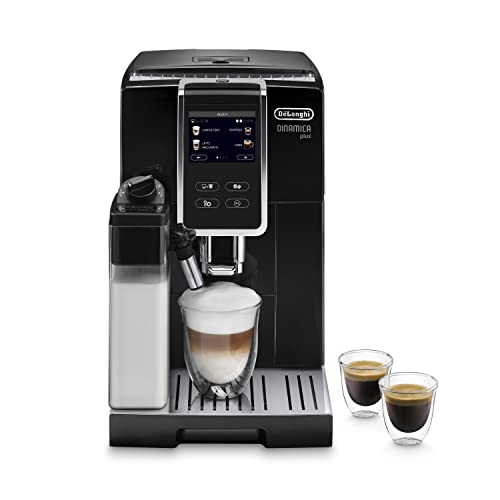De'Longhi Dinamica Plus ECAM370.70.B Cafetera Superautomática Café y Cappuccino con Sistema de Leche LatteCrema, 12 Bebidas, Molinillo Integrado, Pantalla Táctil 3,5''