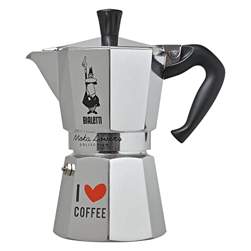 Cafetera Bialetti Moka Lovers 6 tazas Espresso Aluminio Plata 270 ml