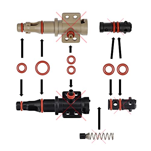 SW-K - Juego de mantenimiento de juntas para válvulas de soporte y válvulas de salida, adecuadas para cafetera Saeco Philips, Spidem, Gaggia, Set-14
