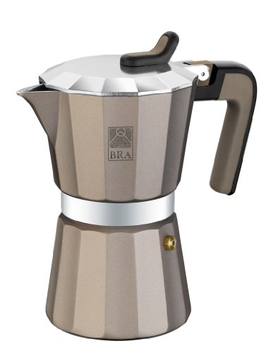 BRA Titanium Cafetera, Capacidad 1 Taza, Plateado (Titanium)