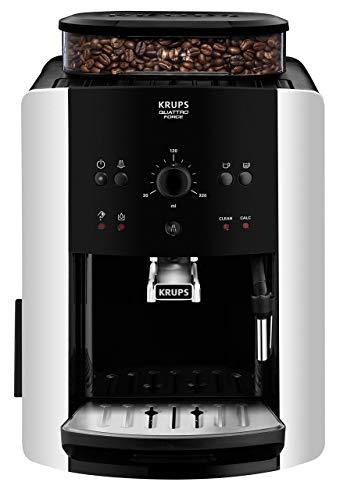 Krups - Cafetera Superautomática 1.7 Litros de capacidad, 15 Bares de presión, 260g capacidad café, 1450W potencia - Negro/Plateado (Reacondicionado)
