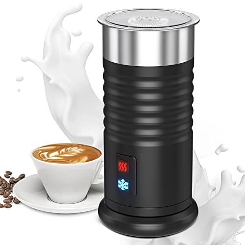 Espumador de Leche 240ML 400W Espumador Batidor de Leche Silencioso Revestimiento Antiadherente multifunción Calentador Espuma Leche Fría y Caliente para Leche Café Capuchino Macchiato Latte