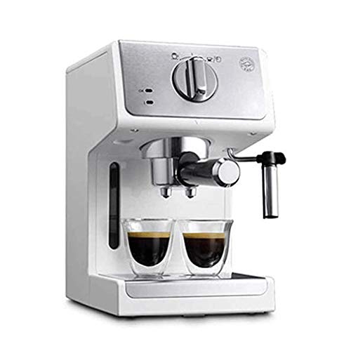 TWDYC Máquina de café Expresso, Acero Inoxidable Compacto Cafetera exprés con Leche vaporizador Wand, máquina de café Espresso Profesional para