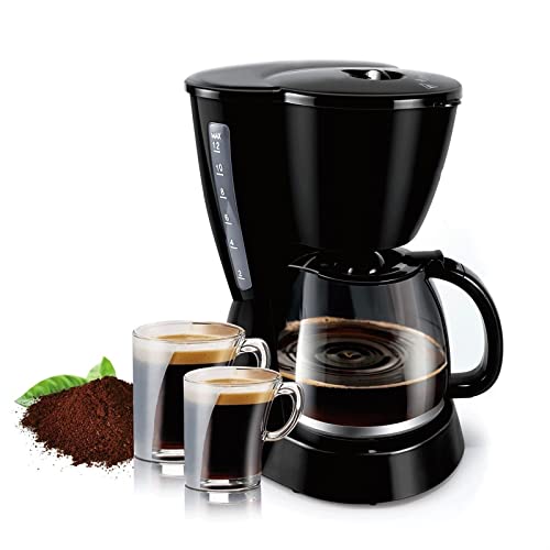 DieffematicKF Cafetera Cafetera eléctrica de goteo, máquina de café doméstica, 6 tazas, cafetera de té, cafetera de leche (Size : EU)