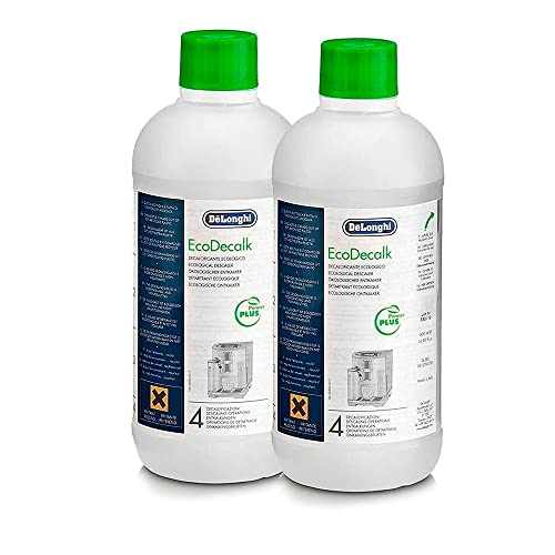 Delongui 5513296041 Descalcificador Cafetera DeLonghi EcoDecalk Líquido Descalcificador (500 ml botella), 2 unidades