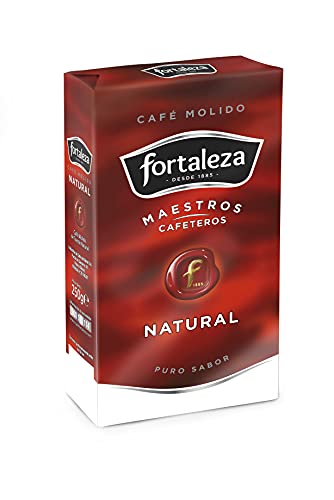 Café Fortaleza - Café Molido Natural, Puro Sabor, 100% Arábicas, Compatible con Cafeteras Italianas, de Filtro y de Émbolo, Pack 250g x 4 estcuches - Total 1kg