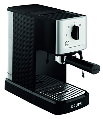 Krups XP3440 Máquina espresso, 1500 V, 1.1 L, acero inoxidable, color negro y gris