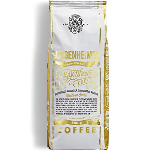 GUGGENHEIMER COFFEE | Café en grano 2kg | Arábica gourmet | Tostado extra lento | Bajo amargor | La mejor crema | El mejor espresso para máquinas automáticas | 4 x 500 g