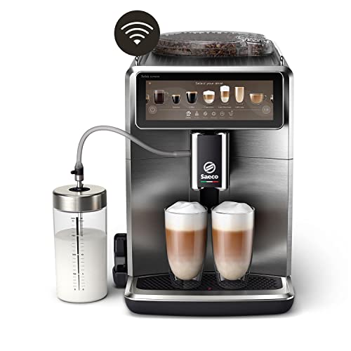 Saeco Xelsis Suprema Cafetera Superautomática - Wi-Fi Integrado, 22 Variedades de Café, Pantalla Táctil Intuitiva 7.8