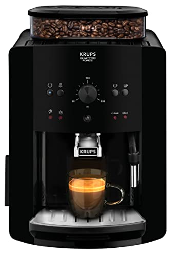 Krups Roma EA810870 - Cafetera superautomática, 15 bares, molinillo de café cónico de metal, con selección de cantidad e intensidad de café, Boquilla de vapor, 2 boquillas, incluye kit limpieza