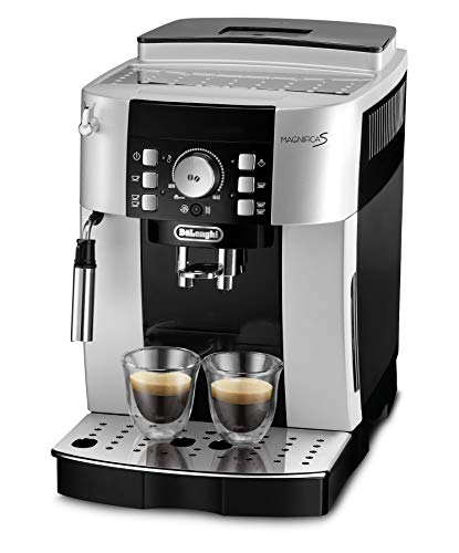 De'Longhi Perfetto ECAM 21.116.SB - Cafetera Superautomática, granos de café, café molido, 1.8 L, 15 bares, 1450 W, Negro y Plateado