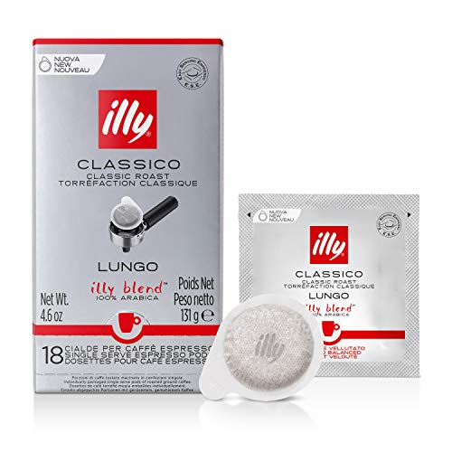 Illy Café tueste CLASSICO LUNGO en monodosis E.S.E. - 12 pack de 18 monodosis, Total 216 monodosis