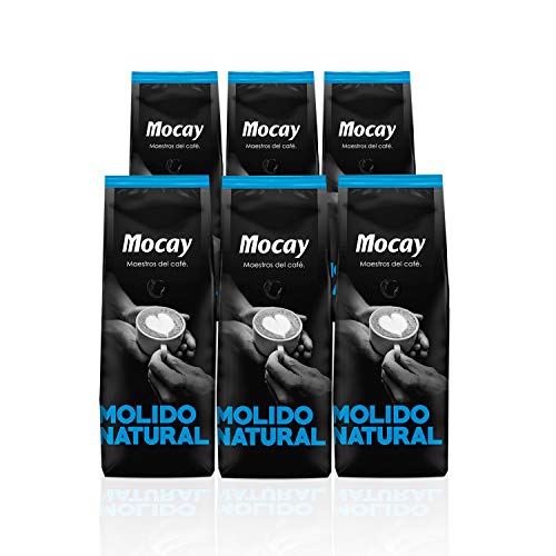 Mocay – Mocay – Pack 6 Paquetes de Café Molido de Tueste Natural – 6 x 250 gr