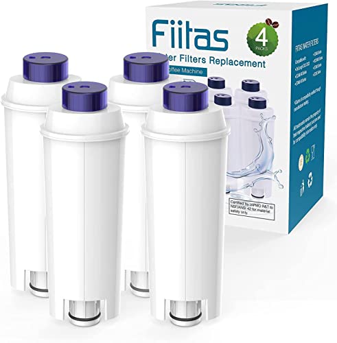 Fiitas DLSC002 Filtros para Delonghi Máquina Café, Descalcificante Compatible con De Longhi Serie Magnifica S, ECAM, ESAM, ETAM (4 unidades)