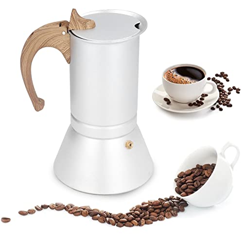 Stovetop Espresso Maker Máquina De Café Italiano Moka Pot Inducción Espresso Pot, Cafetera Cubana Para Viajes En Casa(300ml)