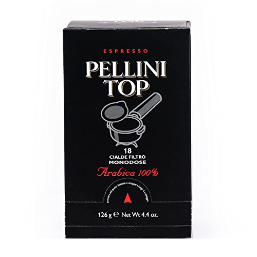 Pellini Caffè - Espresso Pellini Top Arabica 100% - Cápsulas Monodosis compatibles con máquinas espresso E.S.E. 44 mm  - Pack de 6 x 18 (108 cápsulas)