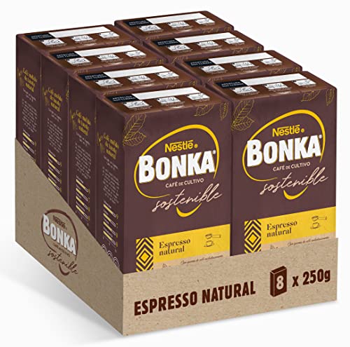 Bonka Café Molido Espresso Natural 250 g - 8 paquetes