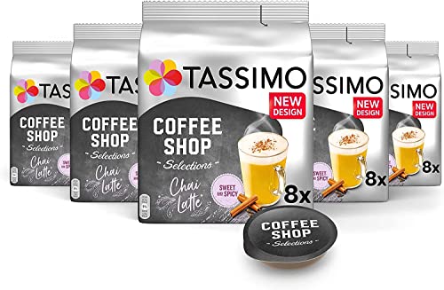 Tassimo Cápsulas de Té Chai Latte | 40 Cápsulas Compatibles con Cafetera Tassimo - 5PACK