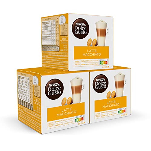 NESCAFÉ Dolce Gusto Latte Macchiato - x3 pack de 16 cápsulas - Total: 48 cápsulas