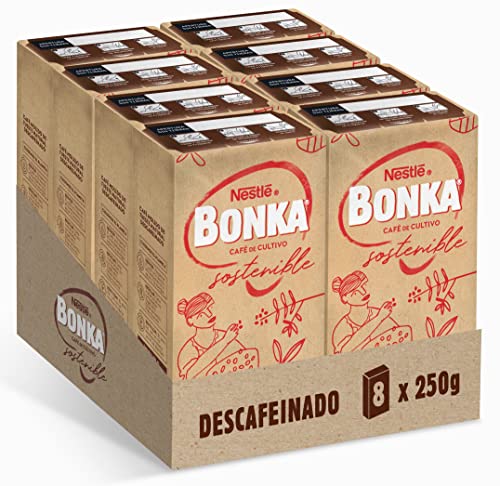 Bonka Café Molido Descafeinado 250 g - 8 paquetes