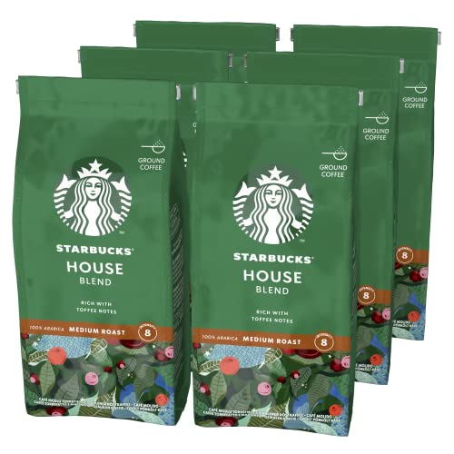 STARBUCKS House Blend, Tueste Medio, Café Molido 200g (6 Bolsa)