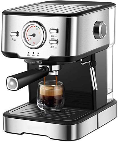 YINGGEXU Cafetera Máquina de café, hogar Cafetera Inicio del café Express de la máquina Semi-automática de café Fabricante de Vapor Espuma de Leche 1.5L Espresso/y 20 Bares