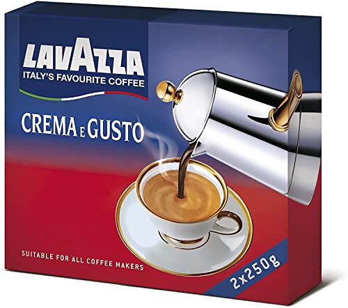 Lavazza Crema e Gusto, Café Molido, también para Cafeteras italianas, Pack de 4, 4 x 250g