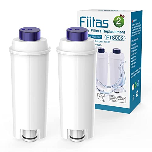 Fiitas DLSC002 Filtro Cafetera para Delonghi Magnifica s, Compatible con las Series ECAM, ESAM, ETAM y BCO (2 Piezas)