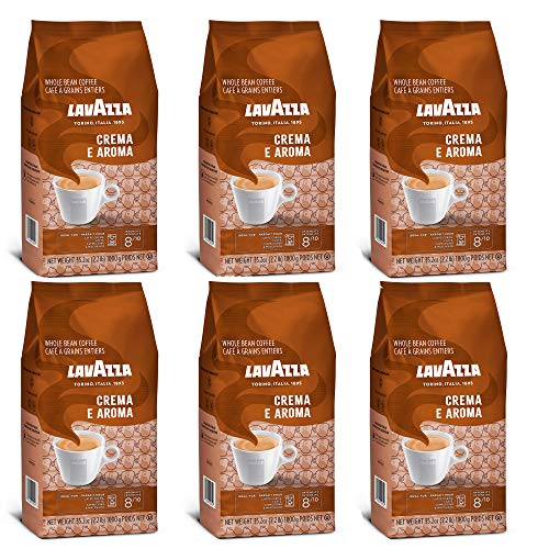 Lavazza Crema e Aroma, Café en Grano, Pack de 6, 6 x 1000g