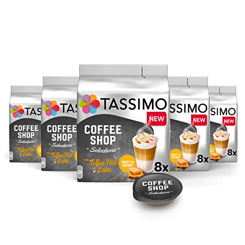 Tassimo Cápsulas de Café Toffee Nut Latte | 40 Cápsulas Compatibles con Cafetera Tassimo - 5PACK