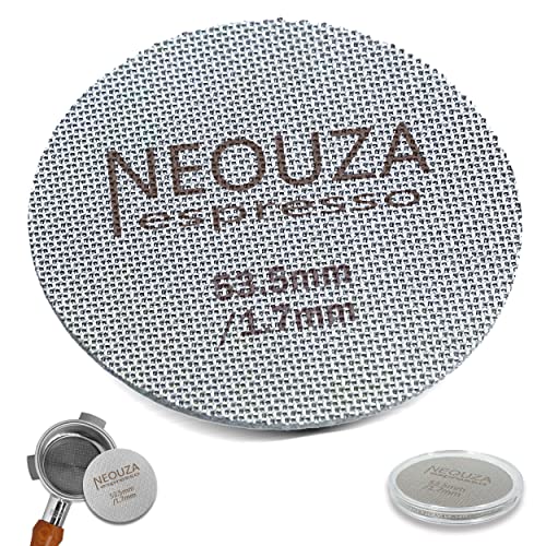 NEOUZA Pantalla de disco de expreso, 53.5mm, reutilizable, 1,7mm de grosor, 150 μm, acero inoxidable
